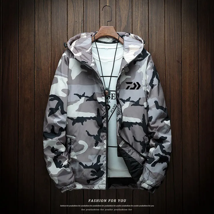 

2018 DAIWA NEW Fishing clothes coat Autumn And Winter DAIWAS Cotton Keep warm thicken Windproof Hooded man DAWA Free shipping