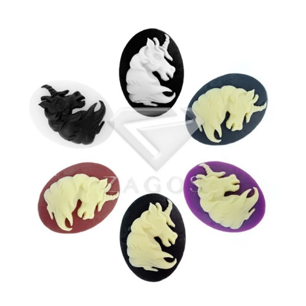 

2/6Pcs Resin Vintage Style Horse Oval Cameo Flat Back Cabochon 40x30x8mm For Jewelry Accessories Wholesale RB0757
