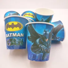 10 шт./компл. Бэтмен вечерние поставок чайная чашка тема вечерние для детей/мальчиков с днем рождения украшения Бэтмен предметы для вечеринки, сувениры