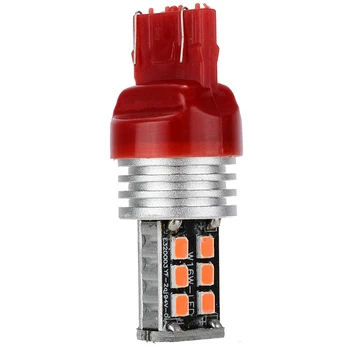 

Side Stop light Reverse Corner Parking Width Brake Flashing Bulb T20 7443 15SMD 9-16.5V Aluminum Dual filament