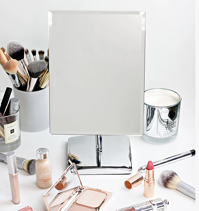

Vanity Makeup Mirror360 Degree Adjustable Counter top/Tabletop Mirror with Tilting and Swivel Mechanism - 7"x10", Rectangle,