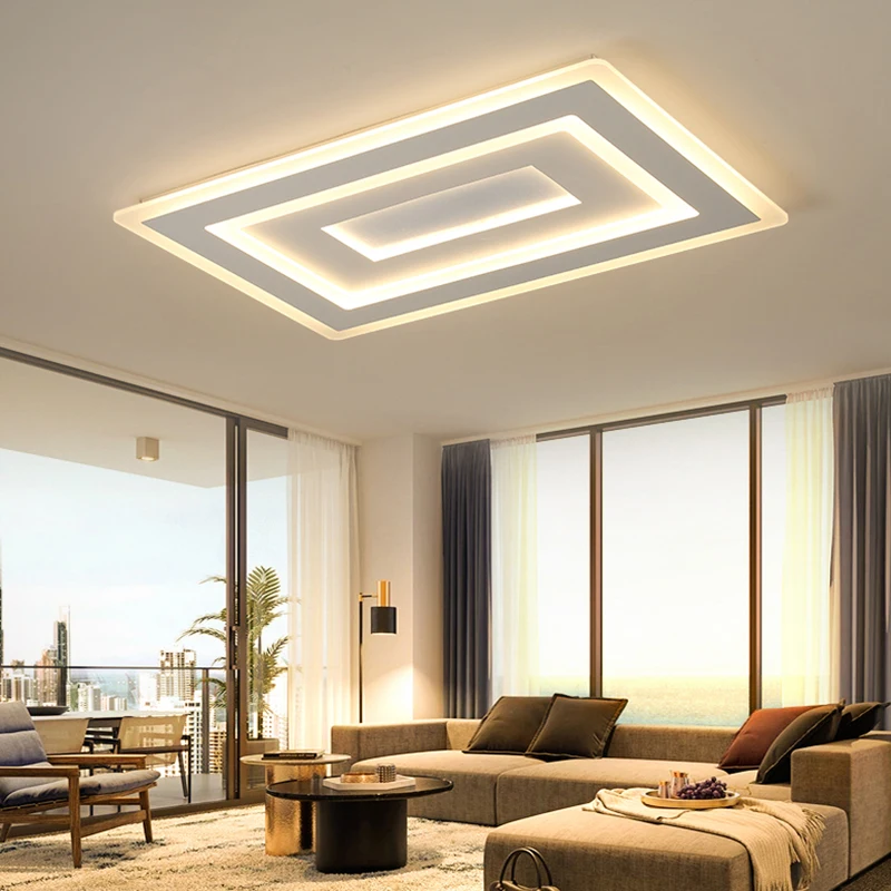 

Ultra-thin Surface Mounted Modern Led Ceiling Lights lamparas de techo Rectangle acrylic/Square Ceiling lamp fixtures