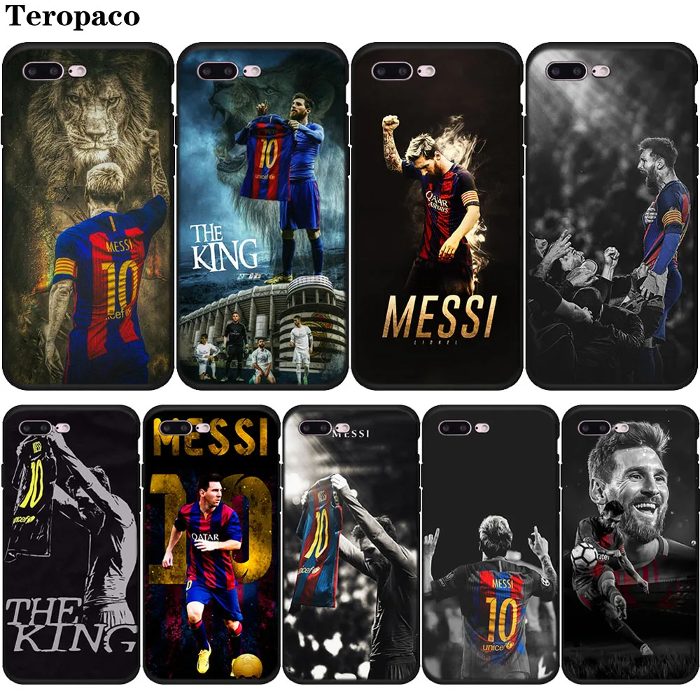 

Lionel Messi Football Soccer Super Stars Black Soft Case Cover For Apple iphone X XS Max XR 7 8Plus 6 6S 6Plus 5 5S SE