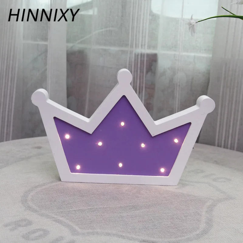 Hinnixy Скандинавская Корона моделирование ночник деревянный Настольный настенный