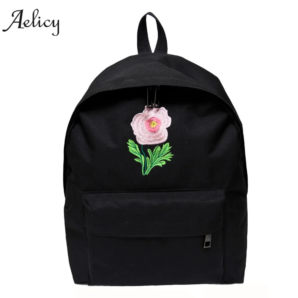 

Aelicy Luxury Cute Women Embroidery Backpacks for Teenagers Women's Travel Bags Mochilas Rucksack School Bags Vintage