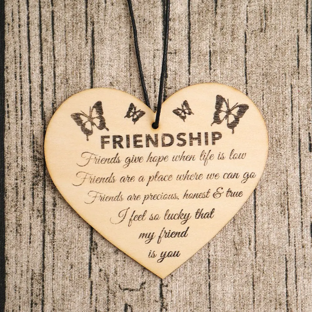 Friendship Plaque Sign Best Friend Gift Shabby Chic Heart Birthday