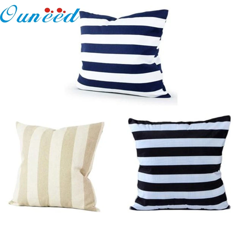 

45x45 Cushion Cover Striped Plain Square Pillowcase Cushion Case Toss Pillowcase Hidden Zipper Closure Home Decor jan17
