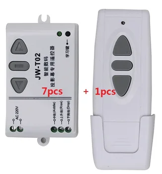 

Ac 220 v intelligent digital RF wireless remote control switch system for projection screen 1*transmitter + 7* receiver