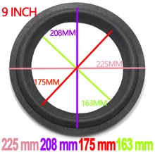 2 шт. 9 дюймов кольцо из вспененного материала для динамика ремонт складной край кольцо сабвуфер динамик ремонт аксессуары woofers DIY(225x208x175x163