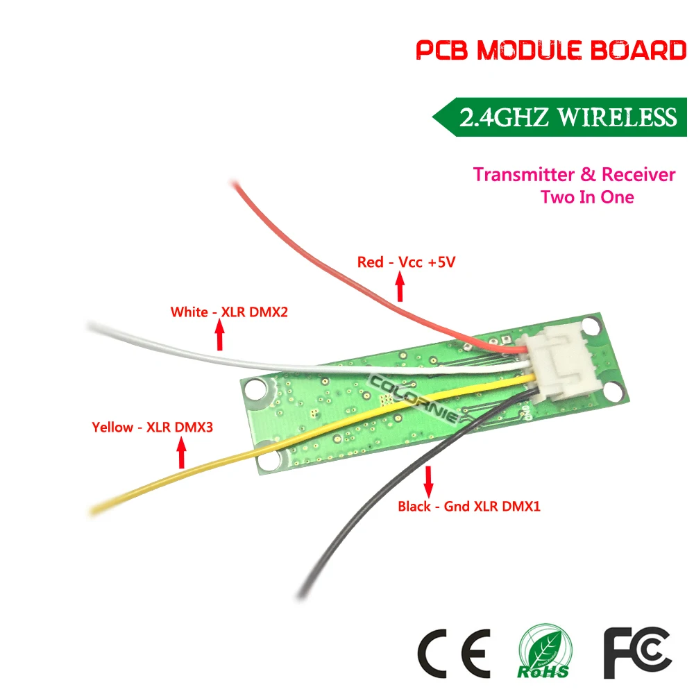 100 шт. Бесплатная доставка печатной платы Беспроводной DMX512 трансивер pcb совета встроенный освещения консоли dmx512 Беспроводной борту