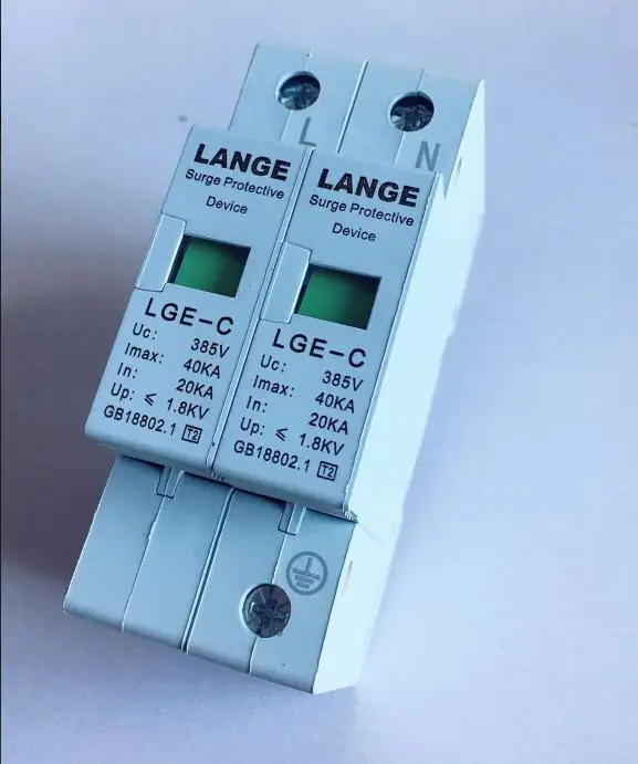 Din Rail Lightning protector 2P 385V устройство для защиты от перенапряжения дома 10-20KA 20-40KA 30-60KA