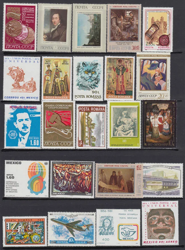 Распродажа 50 шт./лот новые MNH все разные из многих стран не повторяют