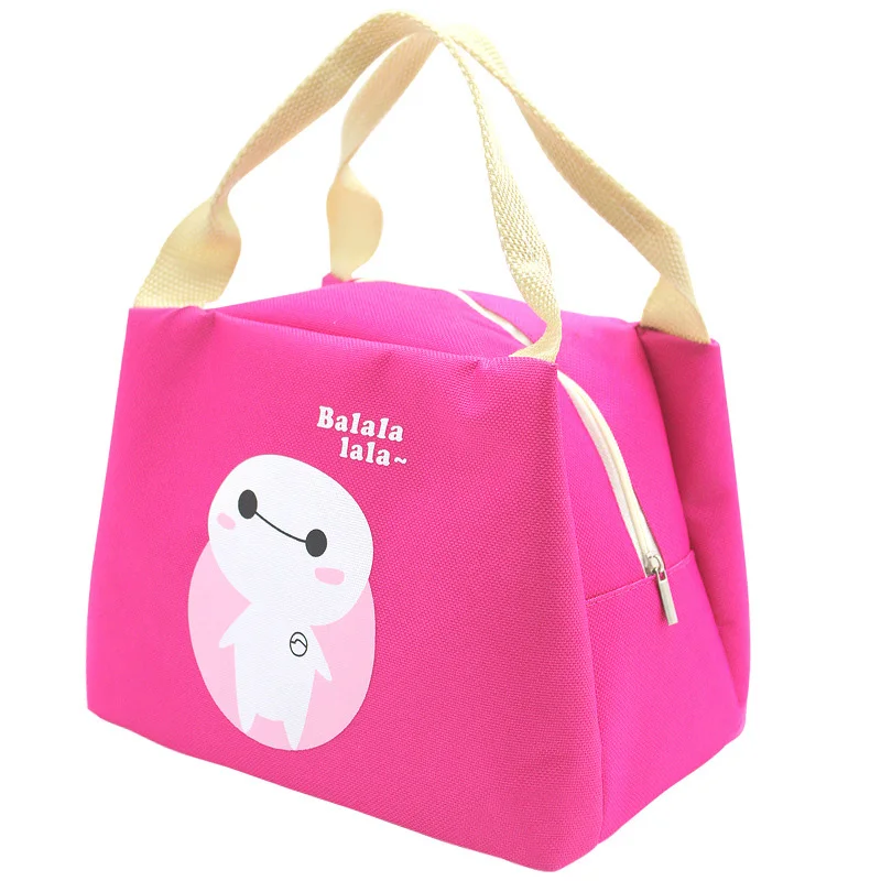 Бутылочка для кормления с Термальность сумки Водонепроницаемый молочные молочной бутылки, надпись английскими буквами теплое детское обед хранения Симпатичные Baymax узор сумка CL5339 - Цвет: Pink