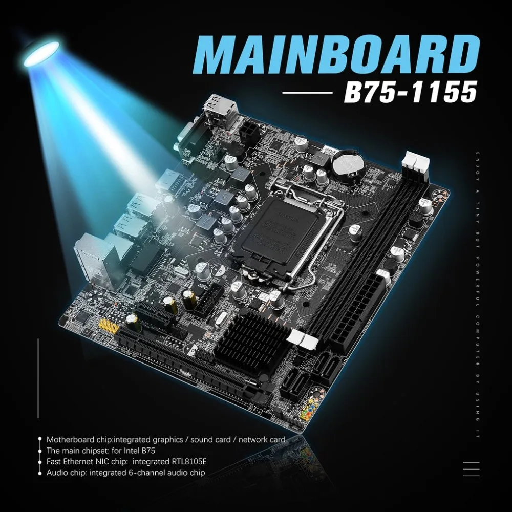 

B75-1155 Desktop Computer Mainboard Professional Motherboard CPU Interface LGA 1155 Durable Computer Accessories