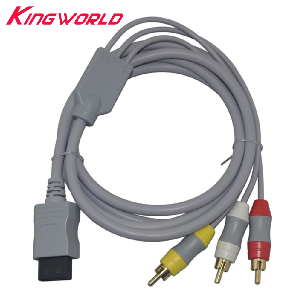1.8m 6FT AV Composite 3 RCA Cable Audio Video Cable Cord Connector for Nintendo Wii Consolein