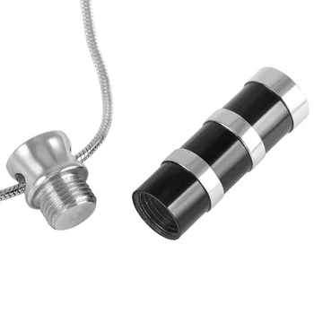 

IJD2163 Hot!!! Two Tone 316L Stainless Steel Cylinder Memorial Urn Jewelry Pendant Holder Keepsake Memorial ashes into jewellry