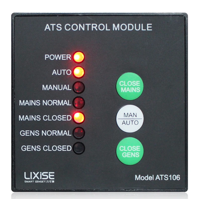 ATS106 diesel generator ats dual power transfer controller ATS 106 diesel generator ats automatic transfer switch panel 630 amp ats diesel generator set controller box automatic transfer switch three phase dual power charge curcuit genset part