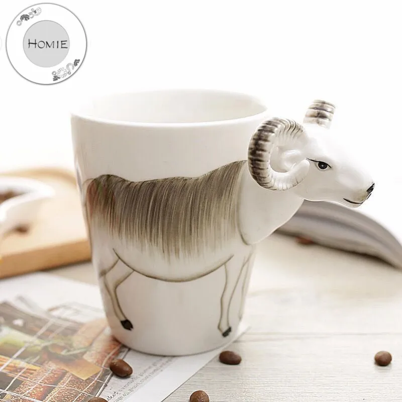 HOMIE lovely Animal Ceramics Coffee Mug Large Capacity 360ml Animal Mugs creative Drinkware Coffee Tea Cups Novelty Gifts milk 16