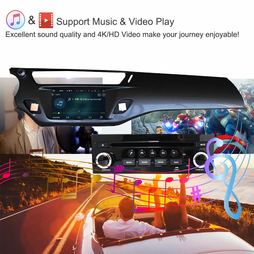 Cheap Octa Core 32GROM Android8.1 Car Radio GPS Multimedia Player For Citroen C3 DS3 2010-2016 Auto DVD Audio Navigation Stereo WIFI 3