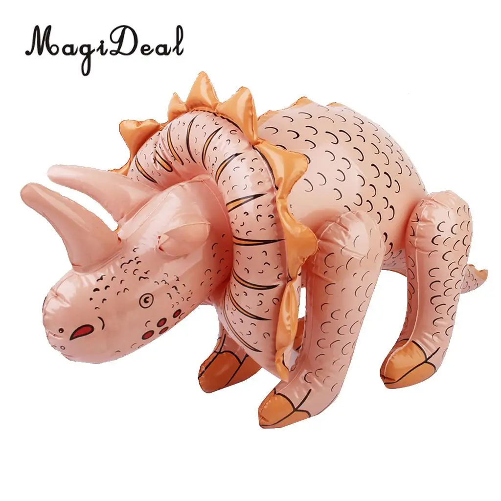 MagiDeal 1Pc PVC Inflatable Triceratops Dinosaur Kids Children Baby Party Favor Pool Beach Outdoor Animal Toy