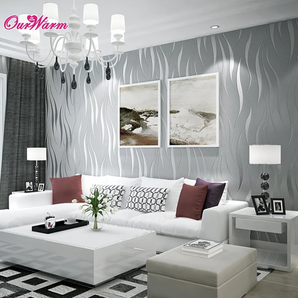 Online kopen wholesale purple flocked wallpaper uit china purple ...
