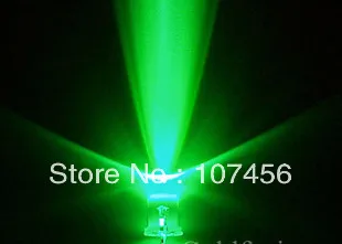 100 Pz/Lotto Spedizione Gratuita!!! 3Mm Led Verde Lampeggiante (10000Mcd)3Mm Lampeggiante Verde Led Flash Water Clear Light Lamp