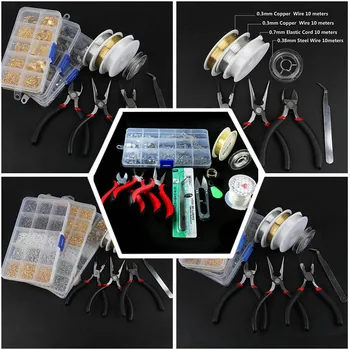 

DIY Jewelry Findings Making Box Beads Kit Jewelry Tool Suite Material For DIY Making Bracelet Necklace Earring Accessories