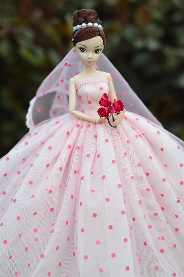 Autonomous design handmade Gifts For Girls Doll Accessories Evening Suit Wedding Dress Clothes For Barbie 1