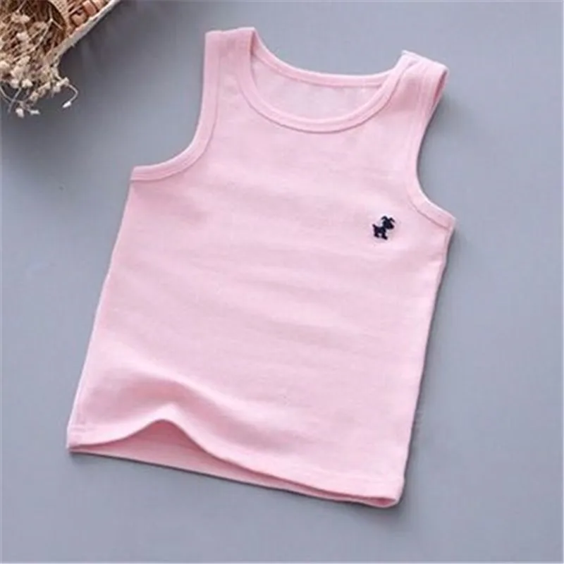 

Out Wear Children Vest Casual Sleeveless Candy Colors Baby Camisole Toddler Undershirt Baby Girls Vests Boys Sport Vests