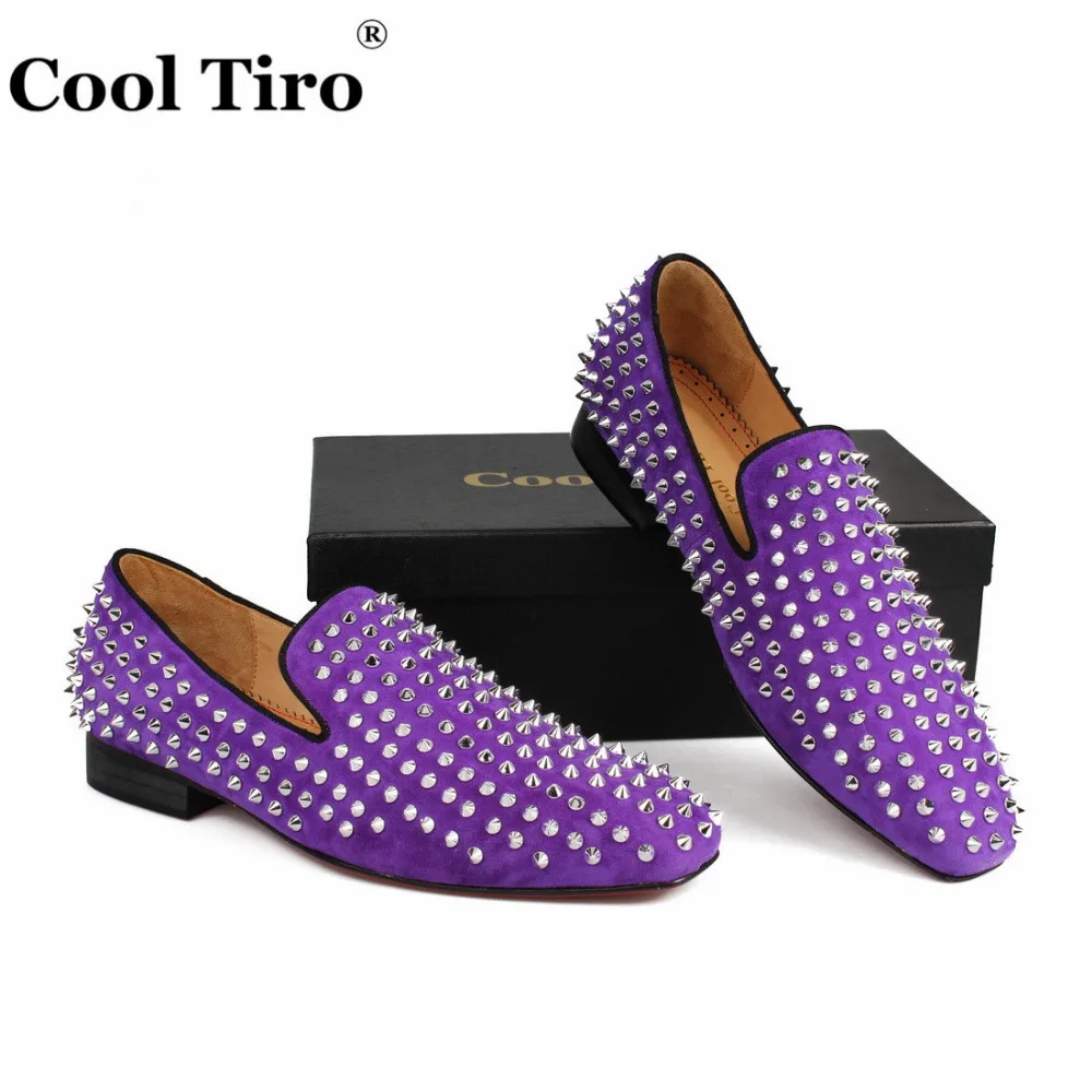 spikes Loafers purple suede  (7)