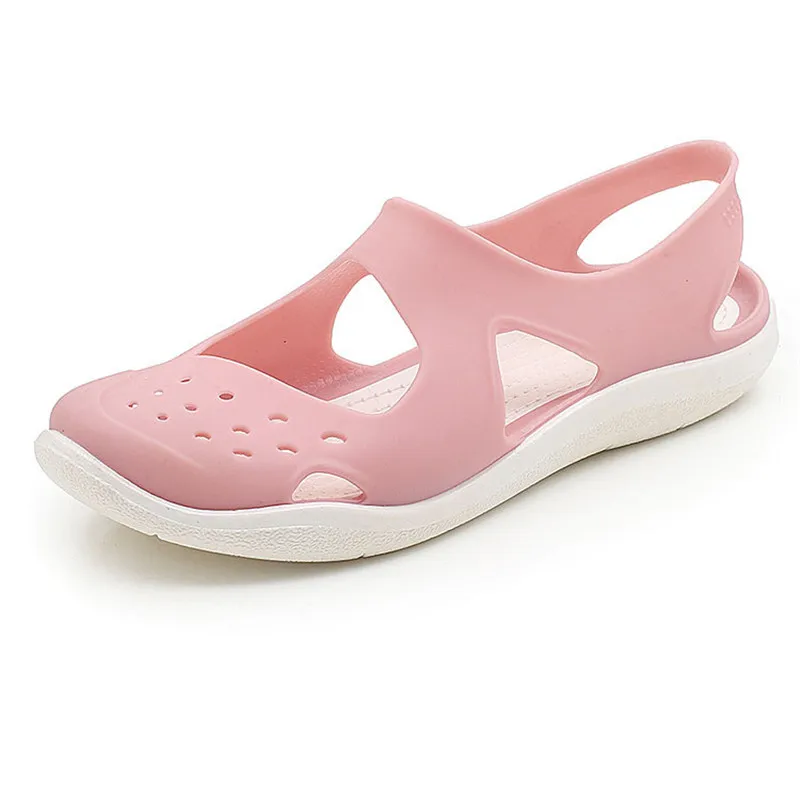 

Summer Women's Sandals Non-Slip Soft Bottom Jelly Beach Sandals Hole Shoes Plastic Candy Color Women's Shoes