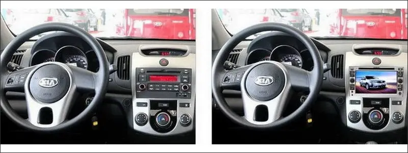 Top YESSUN Wince / Android Car Multimedia Navigation For Kia Cerato / Forte Manual AC CD DVD GPS Player Navi Radio Stereo HD Screen 3