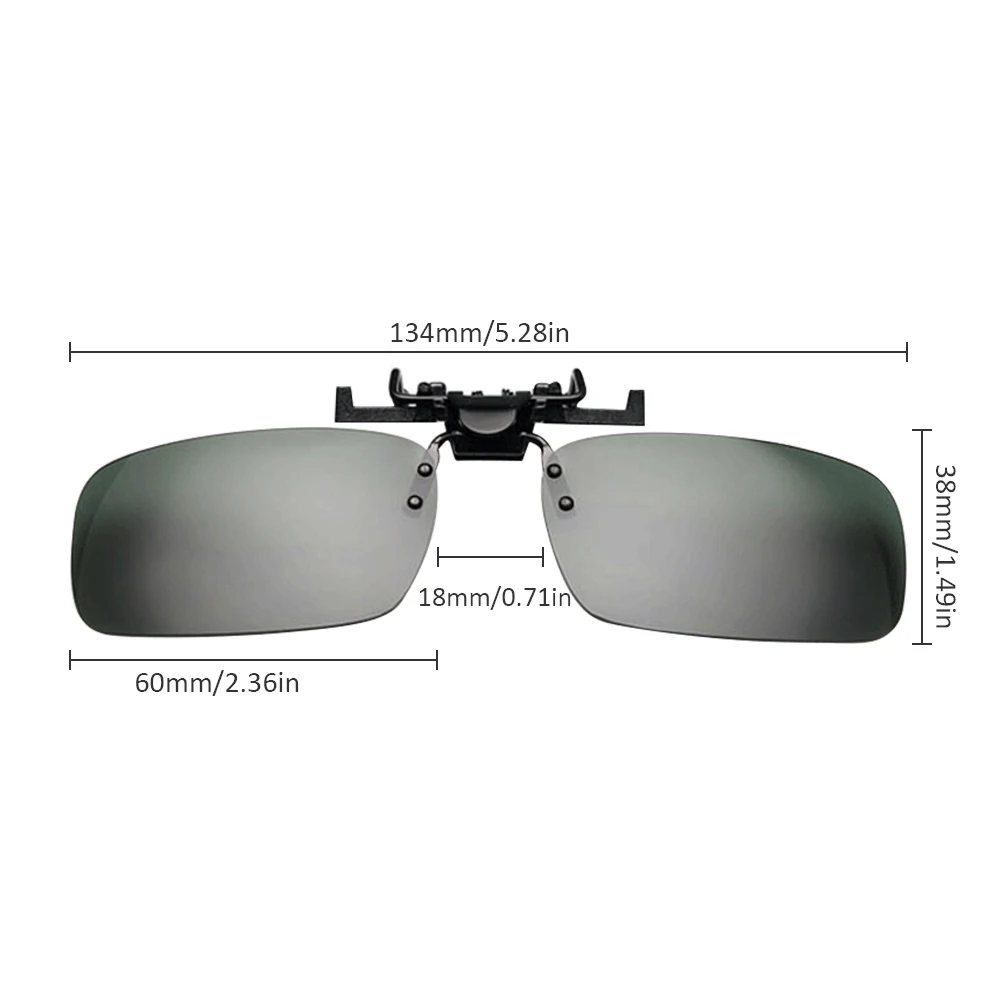 Polarized Clip Sunglasses Driving Night Vision Lens Sun Glasses Male Anti-UVA UVB For Men Women 2 Size
