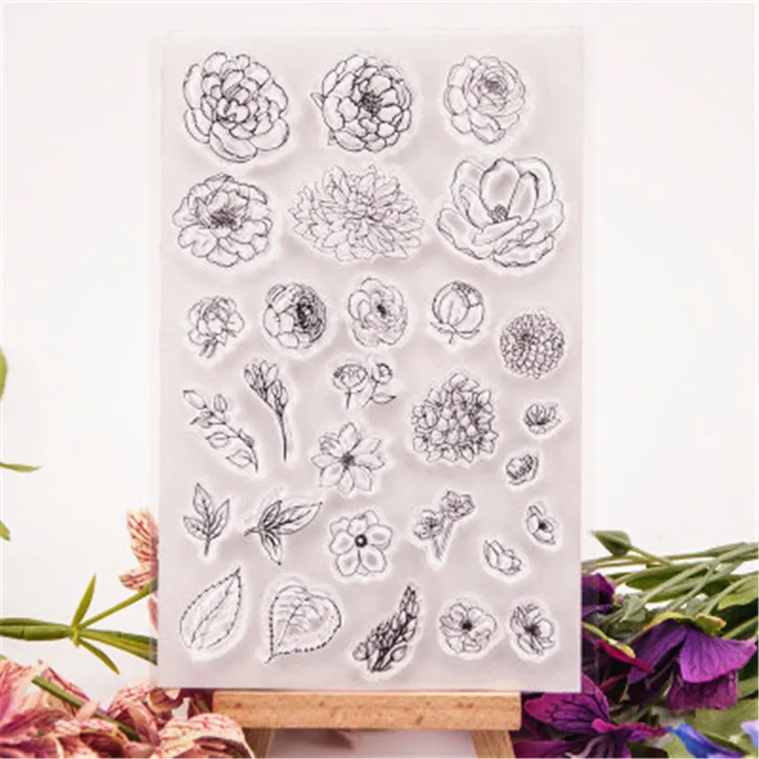 Hot Selling Flower List Clear stamp / Silicone Seal Flower Stamp DIY scrapbook album / Card production
