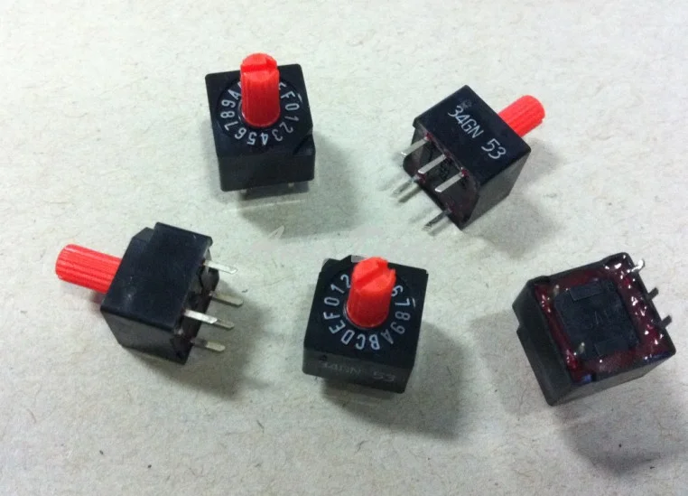 20pcs/lot Japan rotary code switch 16 bit 0 F rotary encoder switch 1238 C positive codecode