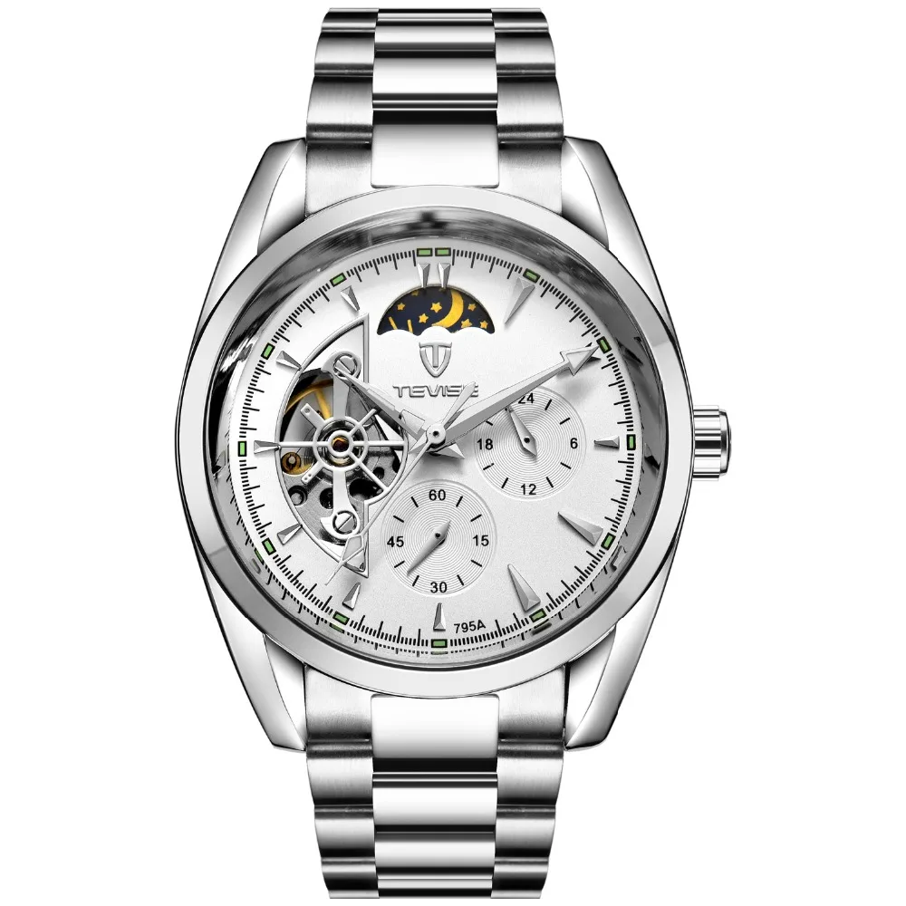 TEVISE الرجال الساعات أعلى العلامة التجارية الميكانيكية ووتش الفاخرة مضيئة التلقائي ووتش الذكور ساعة الأعمال ساعة معصم أفضل هدية
