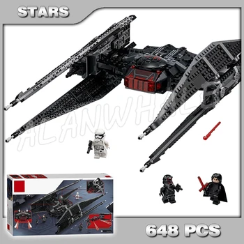 

648pcs Space Wars Kylo Ren's Tie Fighter First Order Starship 10907 Model Building Blocks Toys Bricks Games Compatible with Lago