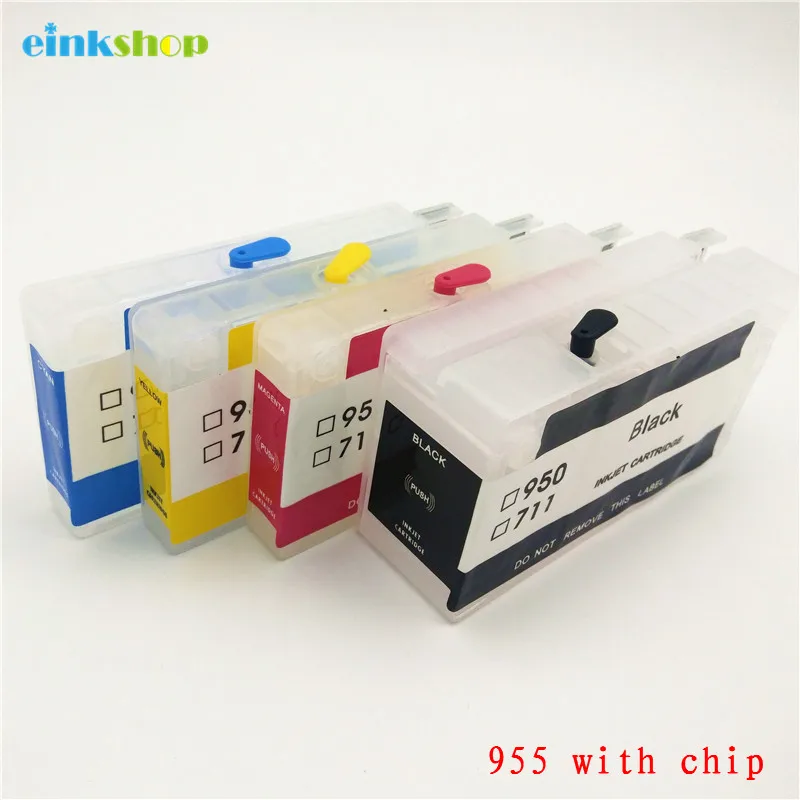 Einkshop 955 перезаправляемый картридж с чипом для замены hp 955 xl Officejet Pro 8216 8710 8720 8210 8702 8218 8715 8716