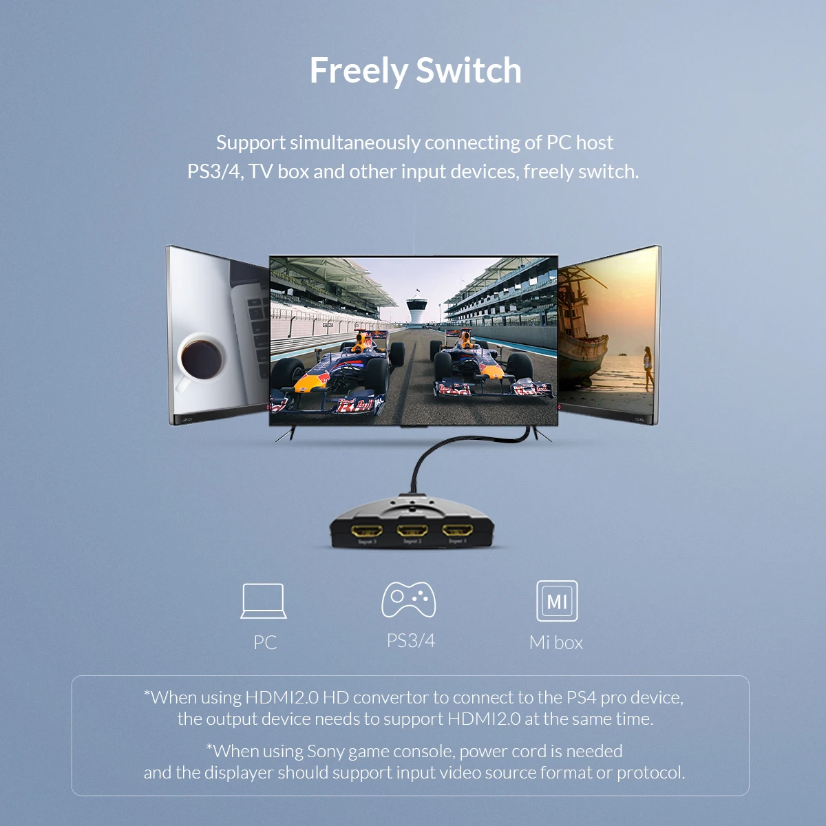 Кабель HDMI ORICO 3 в 1 переключатель 4k 30 Гц 60 3D переходник HD разветвитель кабель 2 0/1 4