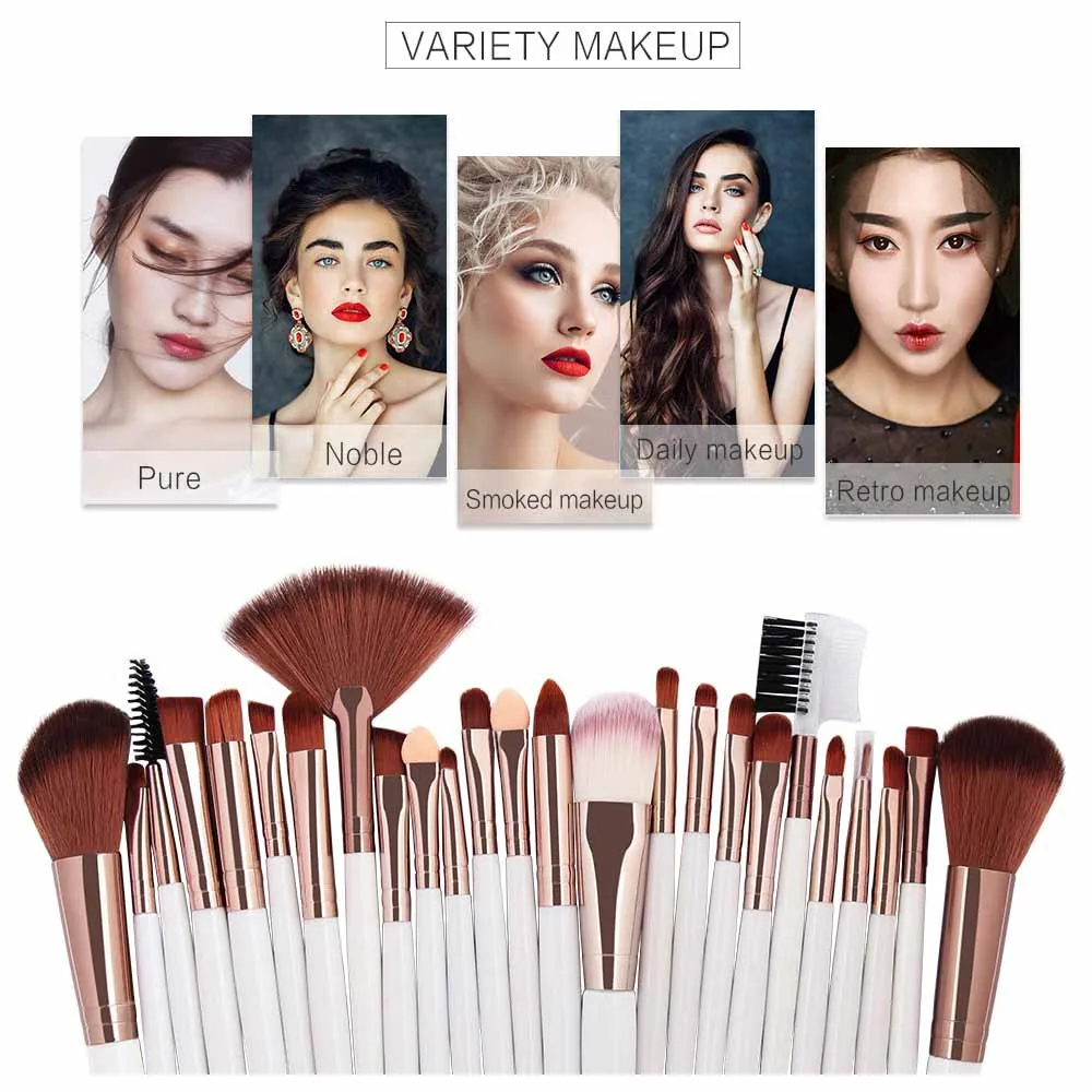 

MAANGE Women makeup brushes set 25pc professional Cosmetic Makeup Brush Blusher Eye Shadow Brushes Set Kit pincei Maquiagem 2019
