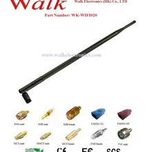 WiFi антенна/2,4 ГГц антенна/Zigbee антенна: RP-SMA Мужской прямой 12dBi поворотный WiFi резиновая антенна с высоким коэффициентом усиления