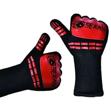 Защитные черные рабочие перчатки термостойкая перчатка сварочная печь гриль, барбекю guants guantes eldiven luvas guanti lavoro