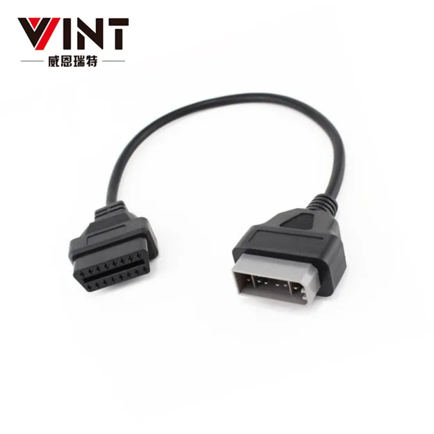 Для Nissan 14Pin до 16Pin OBD2 Женский адаптер подходит для диагностический инструмент