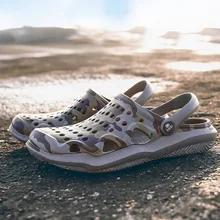 Г. Летние новые мужские сандалии-сабо EVA легкие пляжные шлепанцы Нескользящие мужские и женские туфли-сабо для сада повседневные вьетнамки