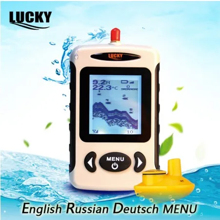 

120 meters wireless operation range Potable sonar sensor Fish Finder FFW718 lcd display deeper wireless fishing finder ffw718