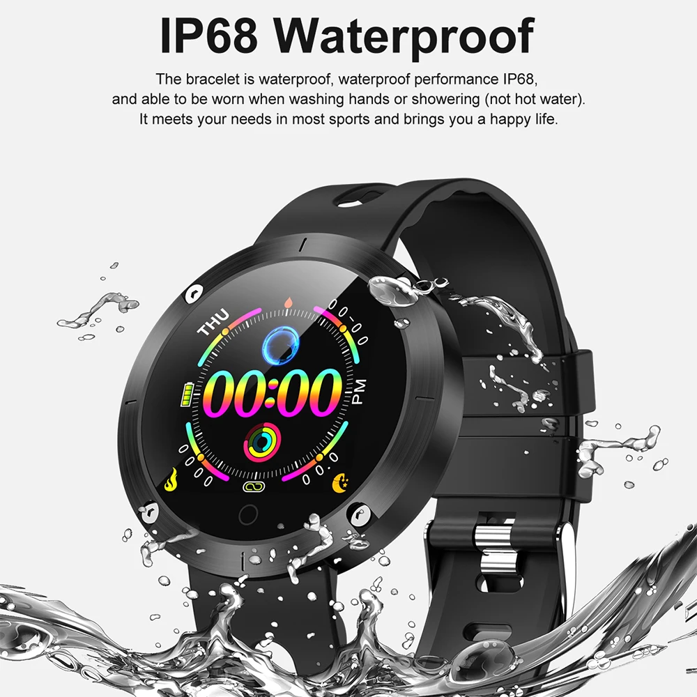 

Timethinker DM58 Plus Men Smart Watch Lady Smartwatch Reloj Blood Pressure Heart Rate Monitor Fitness Tracker Female Care IP68