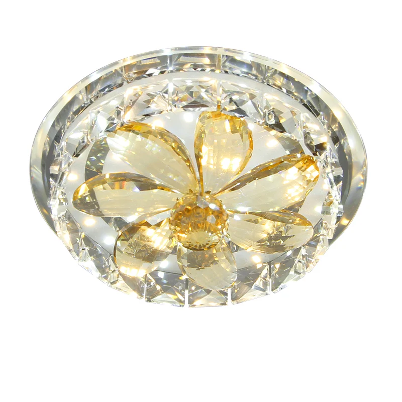 

Creative LED crystal corridor LED ceiling lamp porch hallway home circular lamp light fixture ceiling lights ZA ZL503