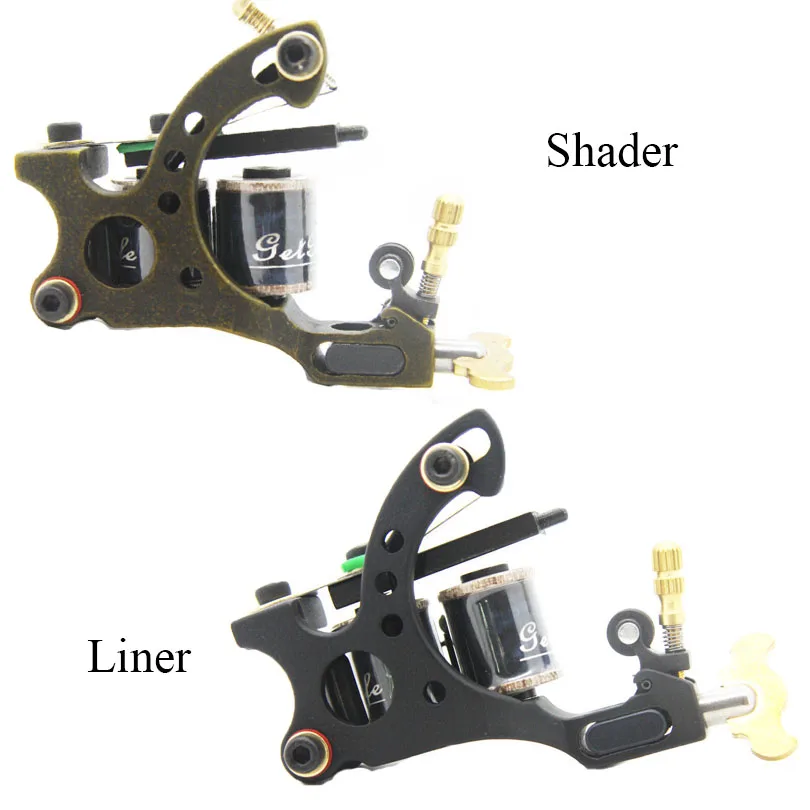 

Getbetterlife Profession Iron Rotary Tattoo Machine Gun Liner 10 Wraps Shader 12Wraps Coil Supply Permanent Makeup Machines