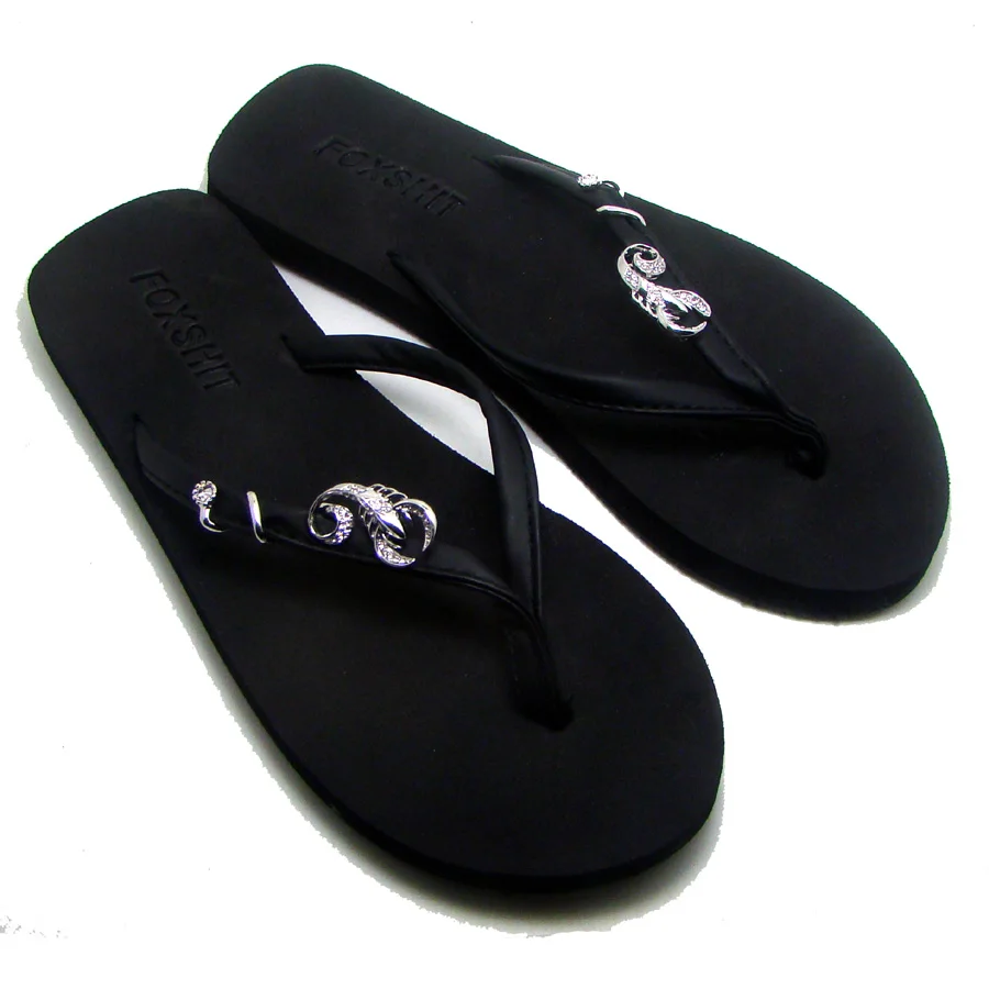 

New crystals Scorpion charm summer beach Flip Flops slippers shoes decorative ornament fashion twisted button accessories 3PRS x