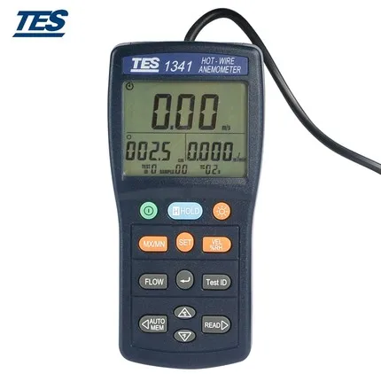 TES-1341 горячий проволочный Анемометр TES1341(интерфейс USB соединение с ПК